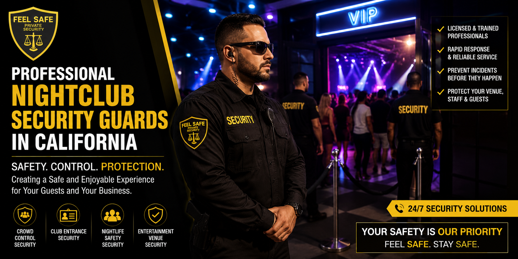 Nightclub security guards in California